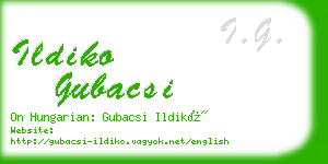 ildiko gubacsi business card